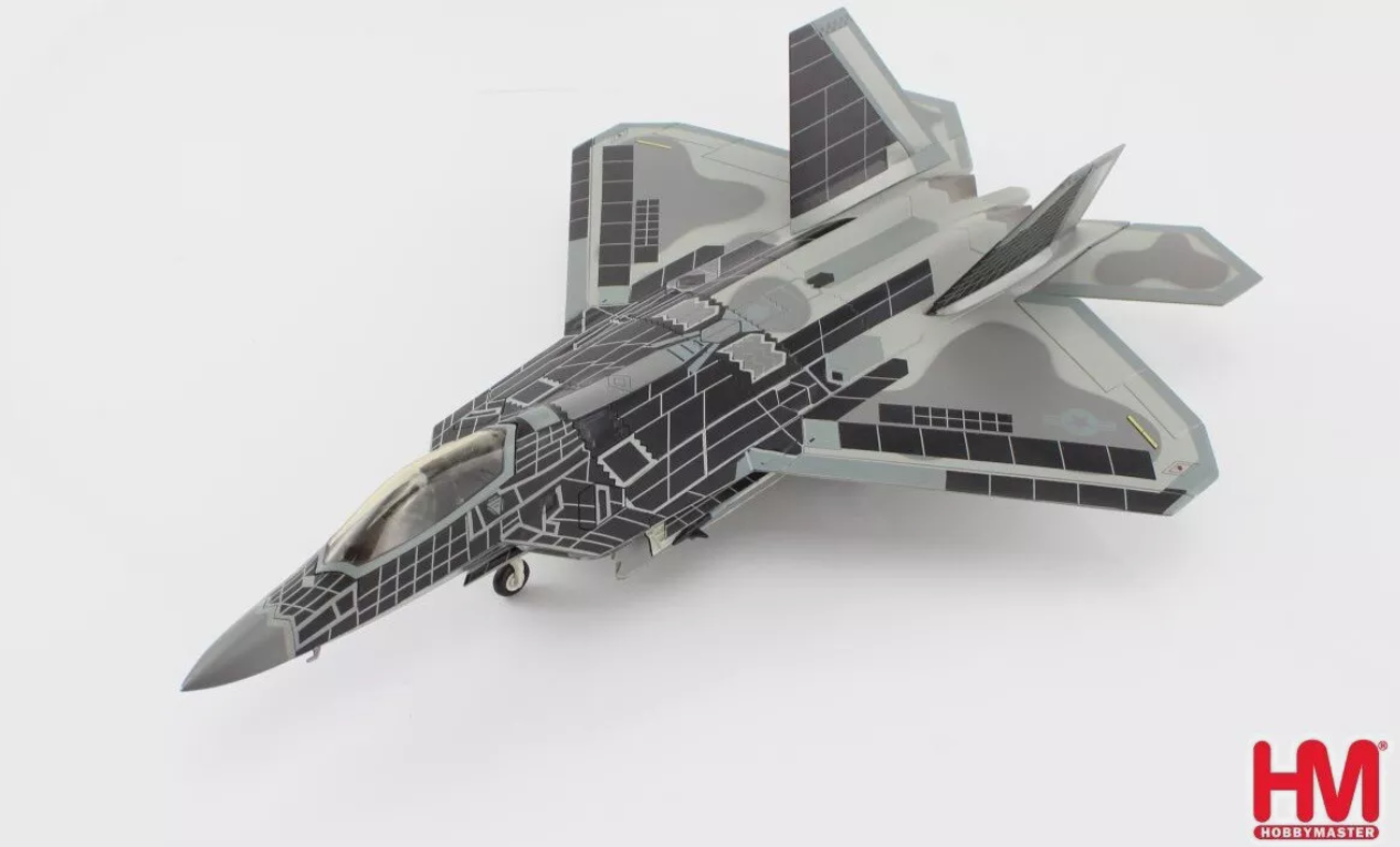 Hobby Master HA2828 Lockheed F-22A Raptor USAF 422nd TES, #04-4070 Symbiote, Nellis AFB, NV, November 2021, Mirror Paint Finish