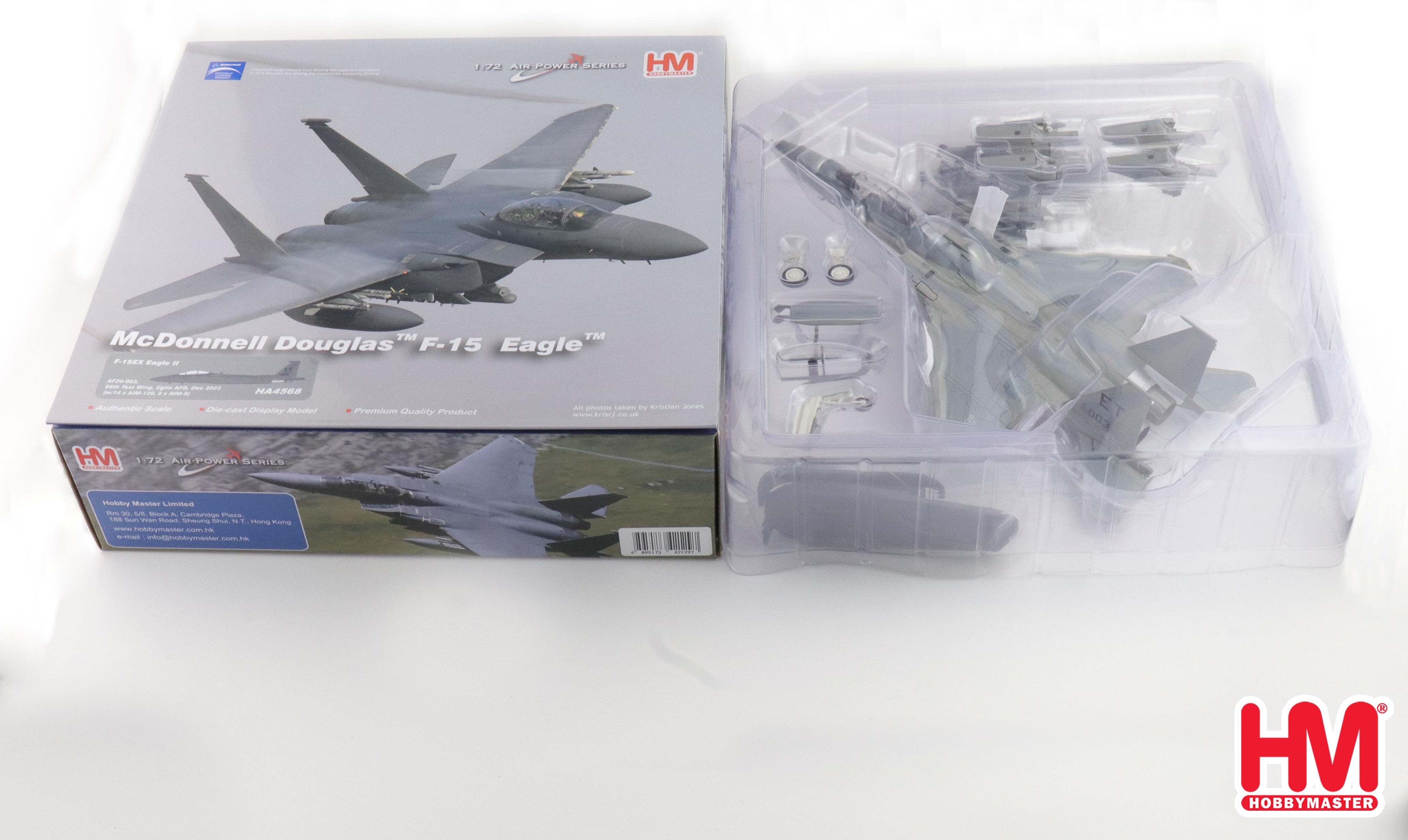 Hobby Master HA4568 Boeing F-15EX Eagle II USAF 96th TW, 40th FTS, #20-0003, Eglin AFB, FL, December 2023,  Loaded Configuration