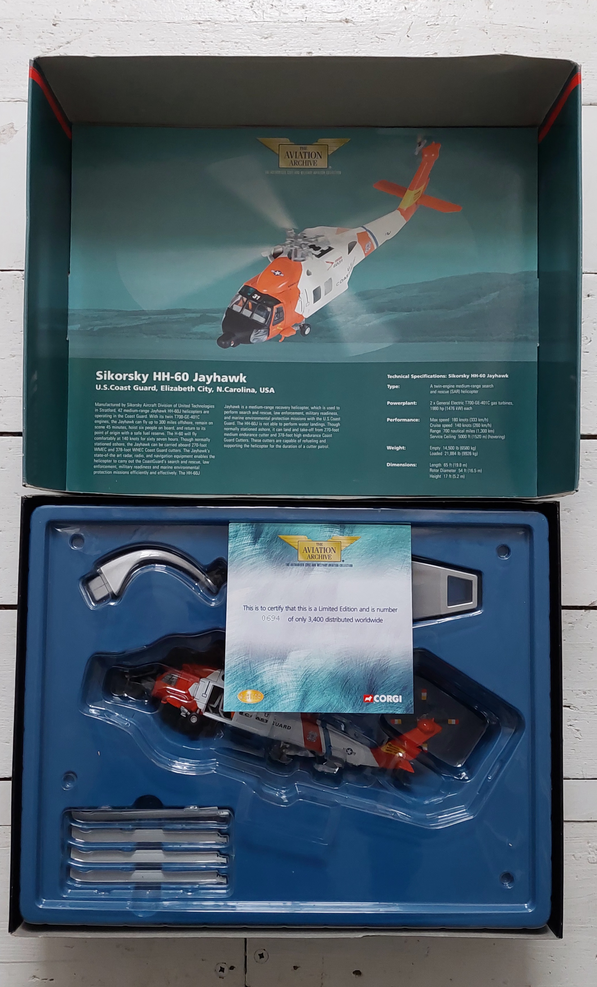 Corgi AA35903  Sikorsky HH-60 Jayhawk, U.S. Coast Guard, Elizabeth City, N. Carolina, USA