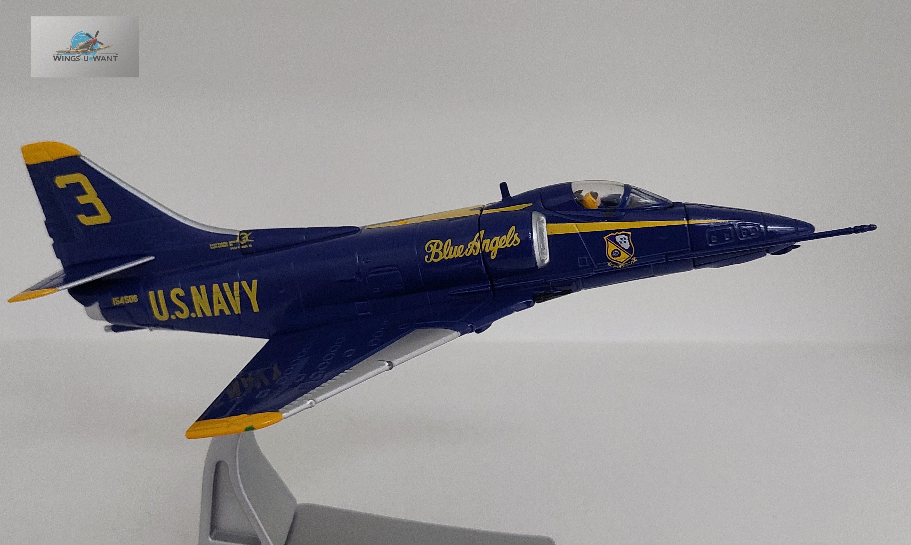 Corgi AA37402  McDonnell-Douglas A-4F Skyhawk U.S. Navy "The Blue Angels" aerobatics team, Pensacola NAS, Florida, 1974 - 85