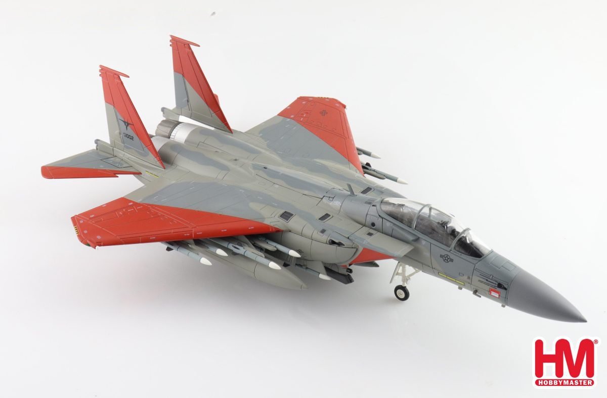 Hobby Master HA4547 F-15SA Advanced Eagle 12-1002, USAF “Test Markings”, 2018  (with 12 x AIM-120, 3 x fuel tank)