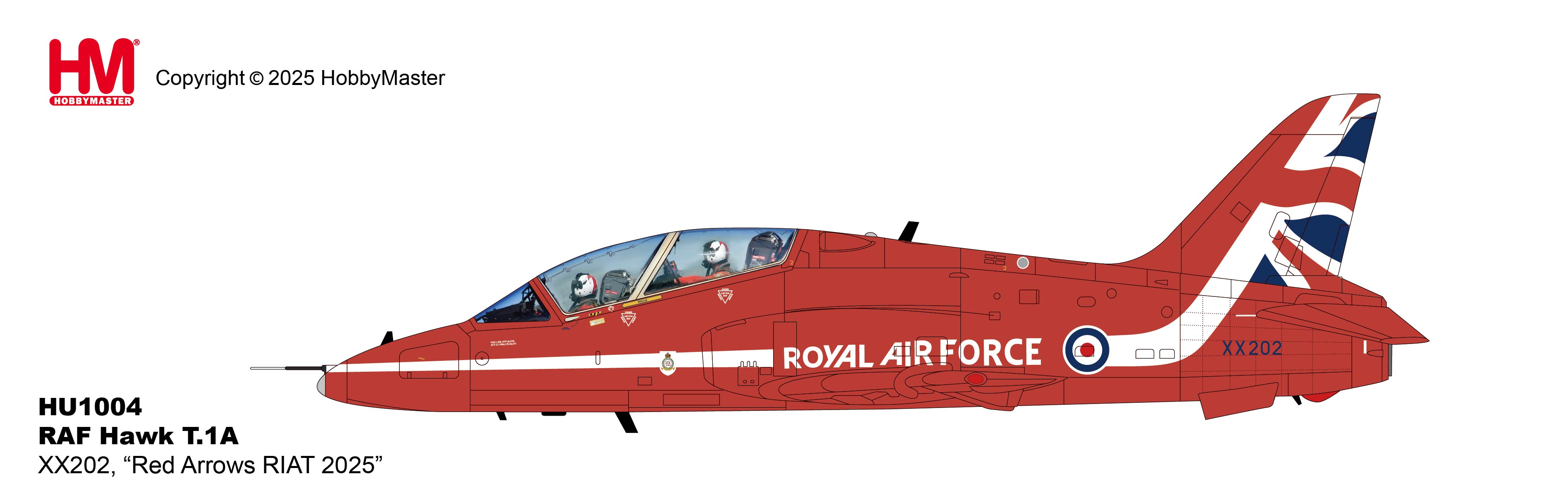 Hobby Master HU1004 RAF Hawk T.1A XX202, "Red Arrows RIAT 2025" - 1/48 Scale 