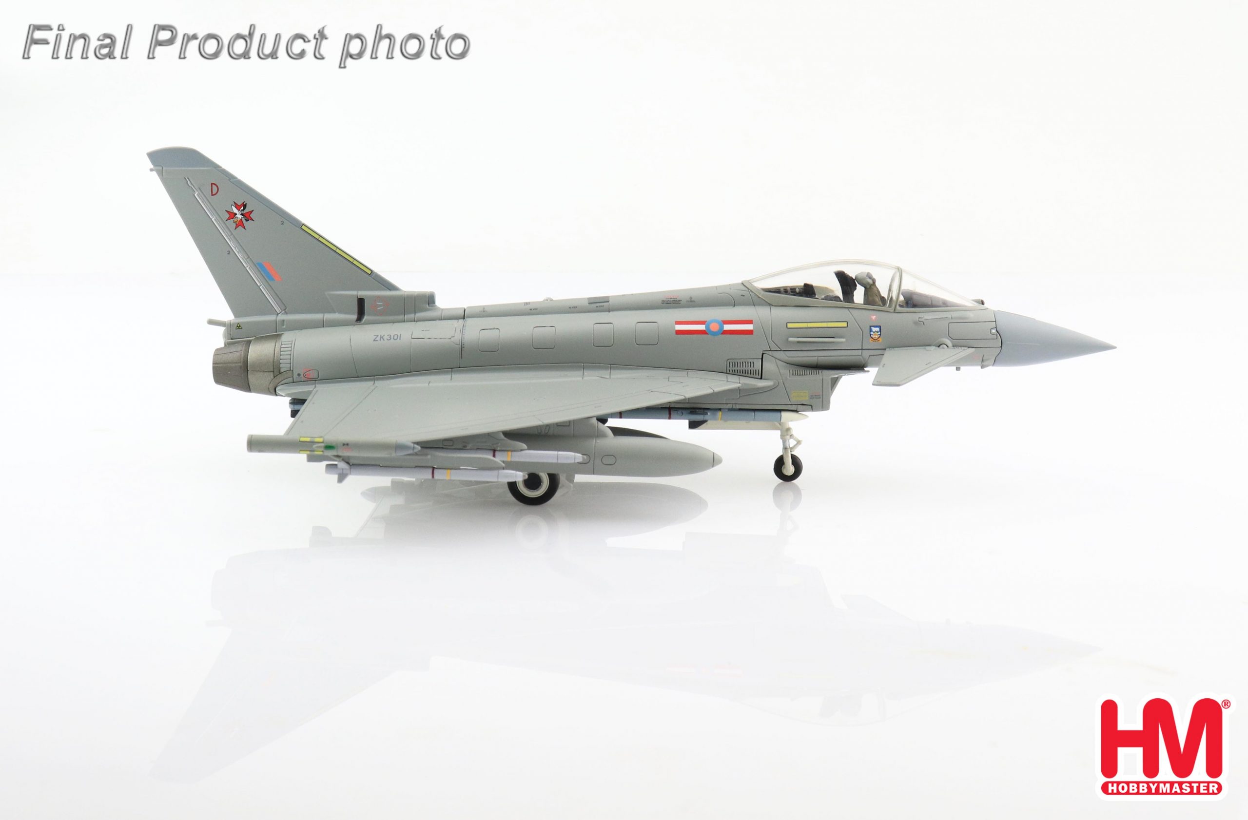 Hobby Master HA6616A Eurofighter Typhoon FGR4 ZK301/D, 1435 Flight, RAF Mount Pleasant,  Falkland Islands, 2015 - (with air-to-air missiles only)