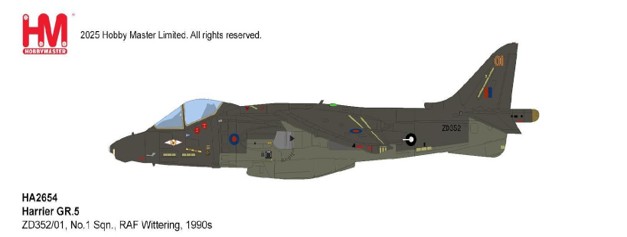 Hobby Master HA2654 Harrier GR.5, ZD352/01, No.1 Sqn., RAF Wittering, 1990s