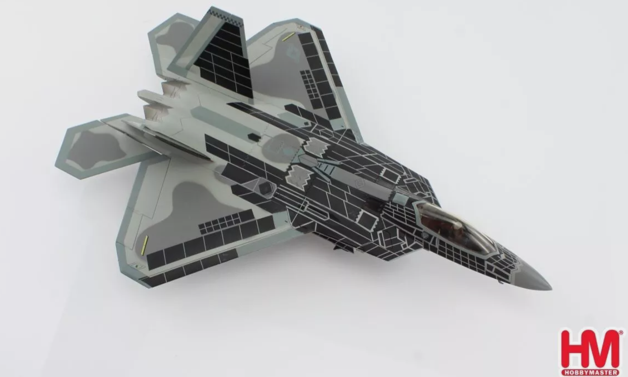 Hobby Master HA2828 Lockheed F-22A Raptor USAF 422nd TES, #04-4070 Symbiote, Nellis AFB, NV, November 2021, Mirror Paint Finish
