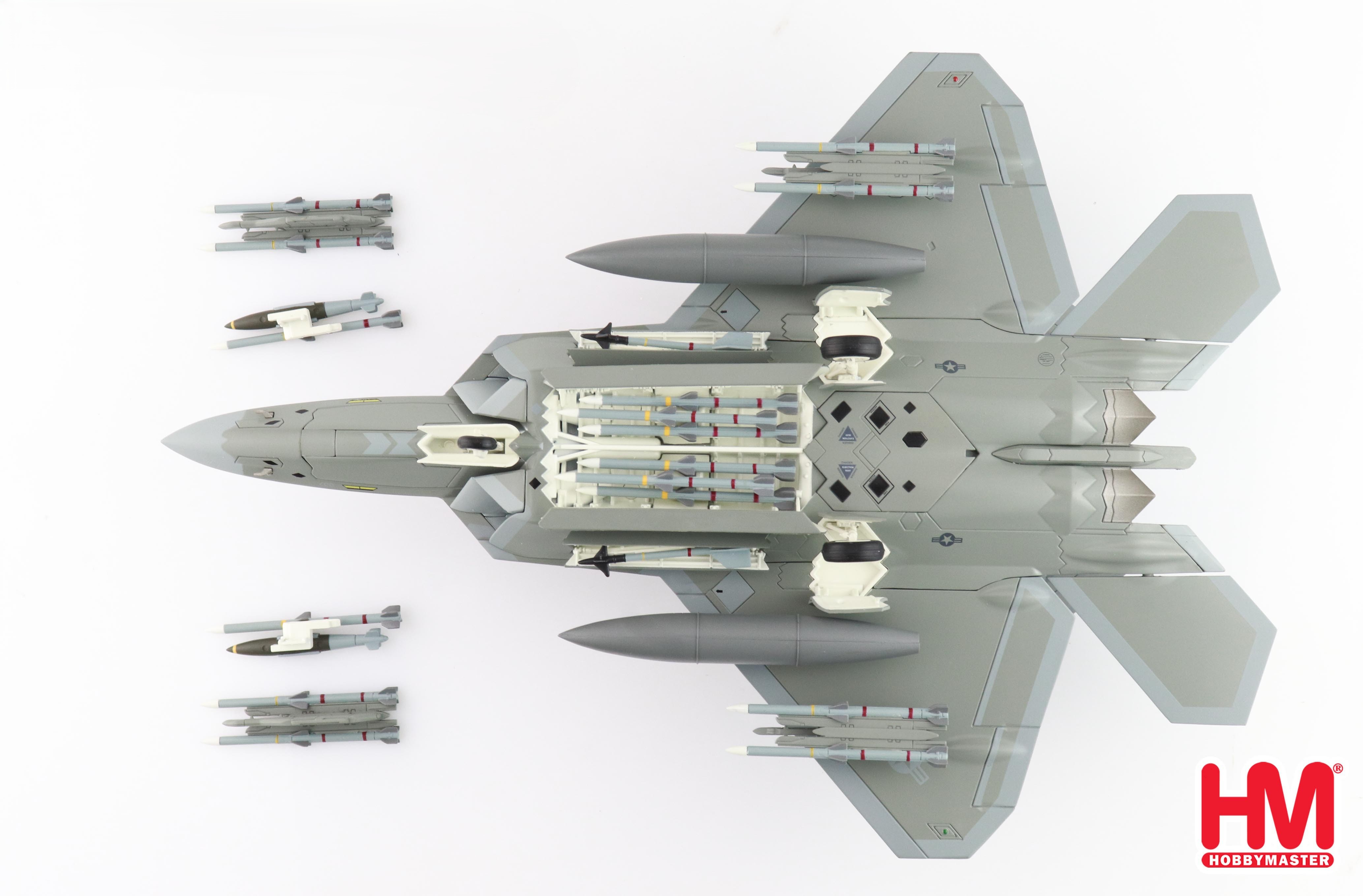 HA2827 Hobby Master Lockheed F-22A Raptor USAF 412th TW, 411th FLTS, #91-4007 Raptor 07, Edwards AFB, CA (RRP £112.99)