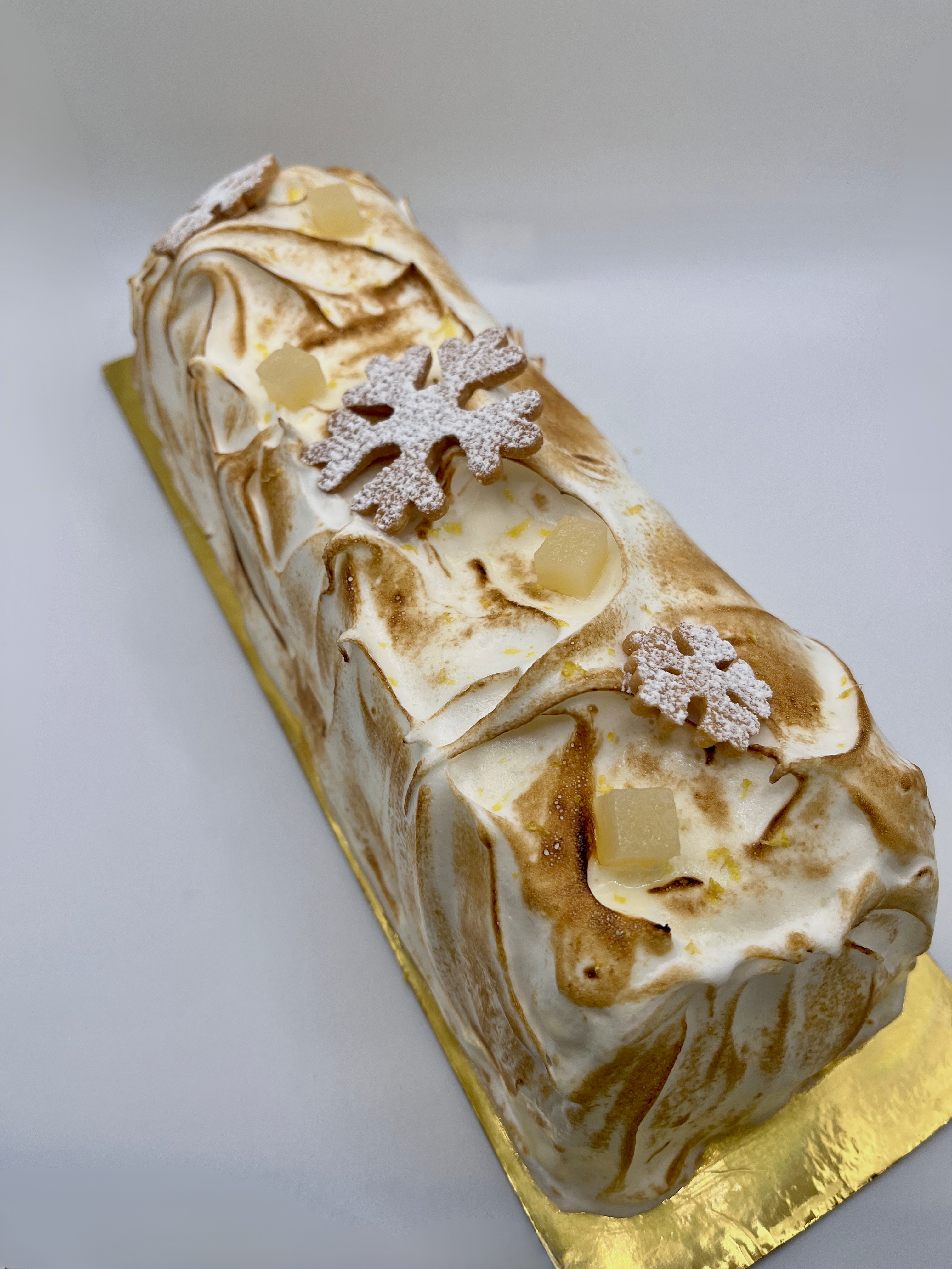 Bûche façon tarte citron meringué