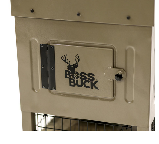 BOSS BUCK STAND & FILL SLED FEEDER W/ DIVERTER PLATE & SOLAR PANEL 600lb 