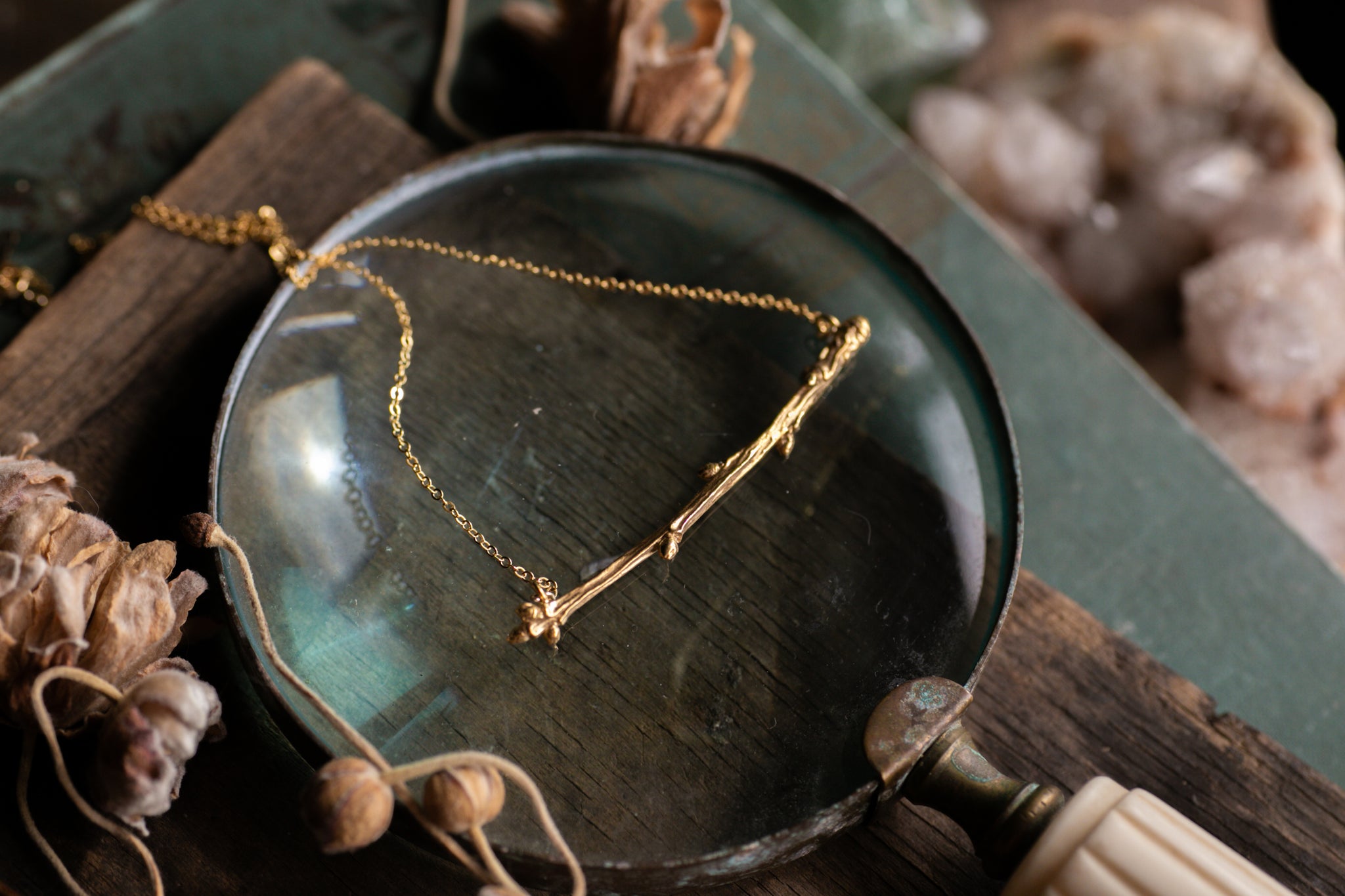 Ruby Robin - Oak Branch Necklace