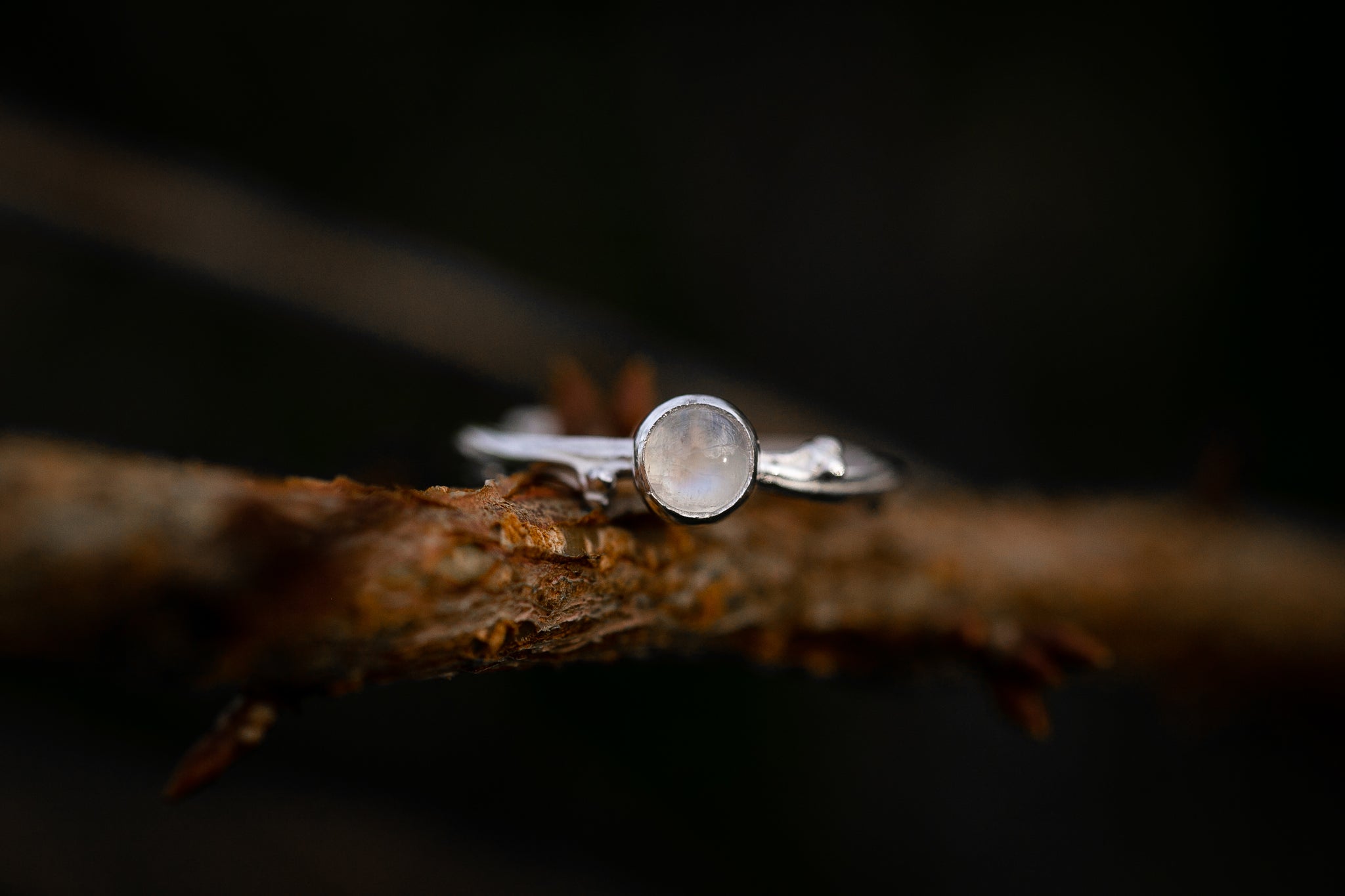 Ruby Robin - Hawthorne and Moonstone ring