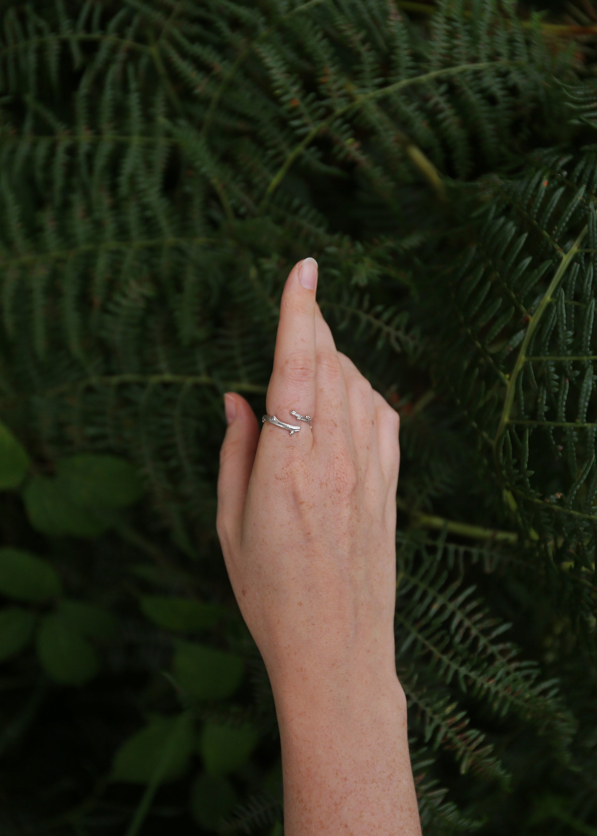 Ruby Robin - Hawthorne branch ring