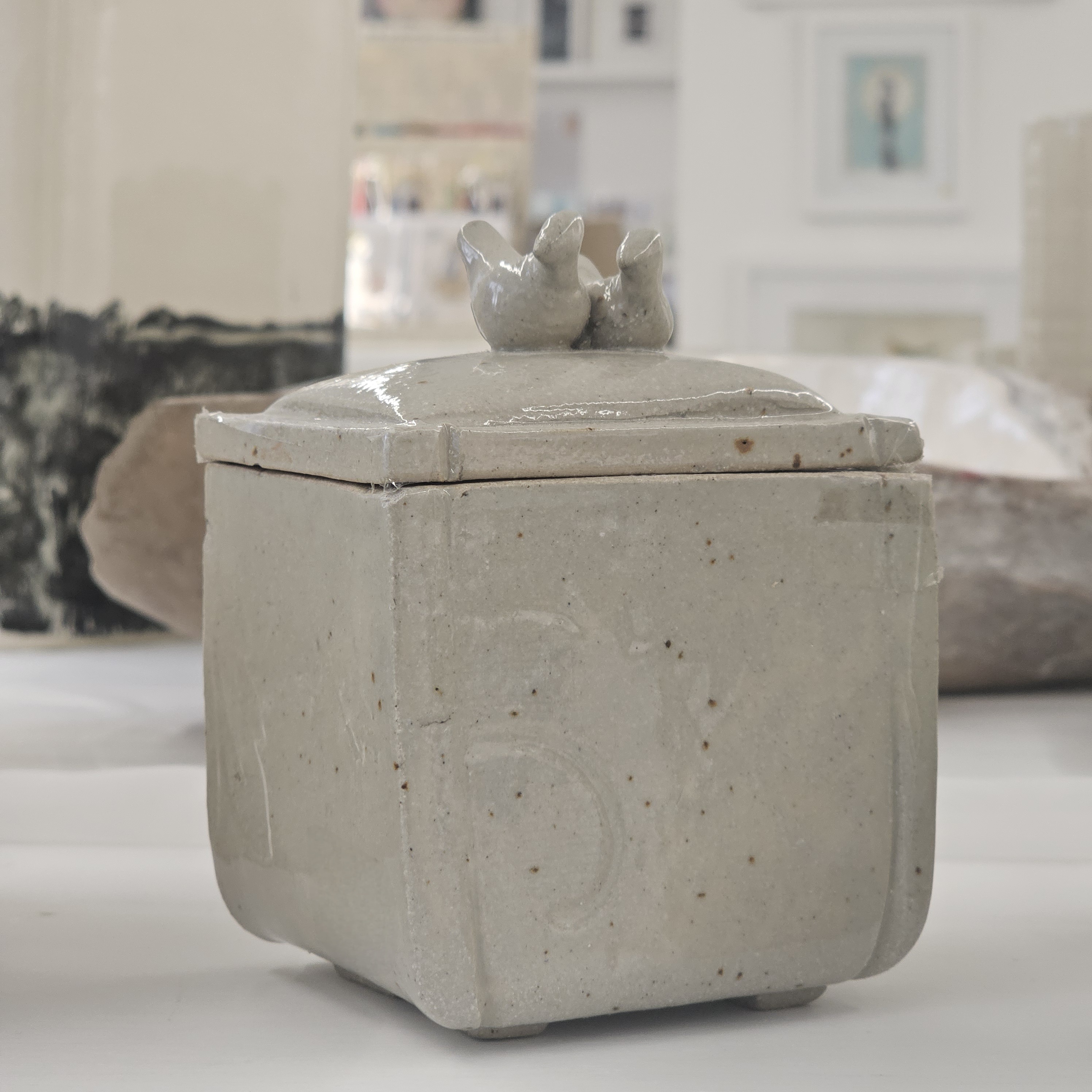 Tom Callery - Stoneware Bird Sugar Bowl