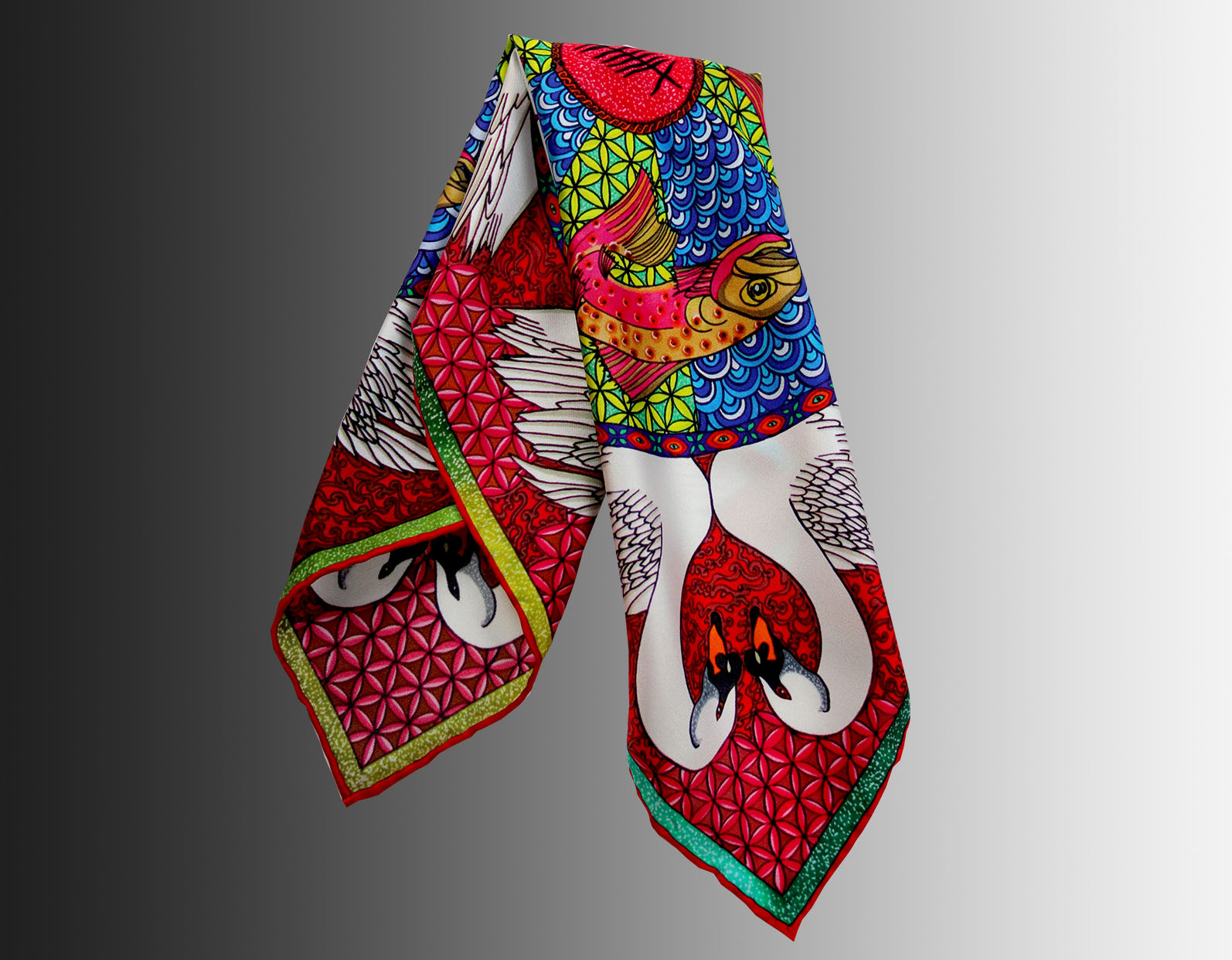 Jerusha Marley - 'Swan' Neckerchief