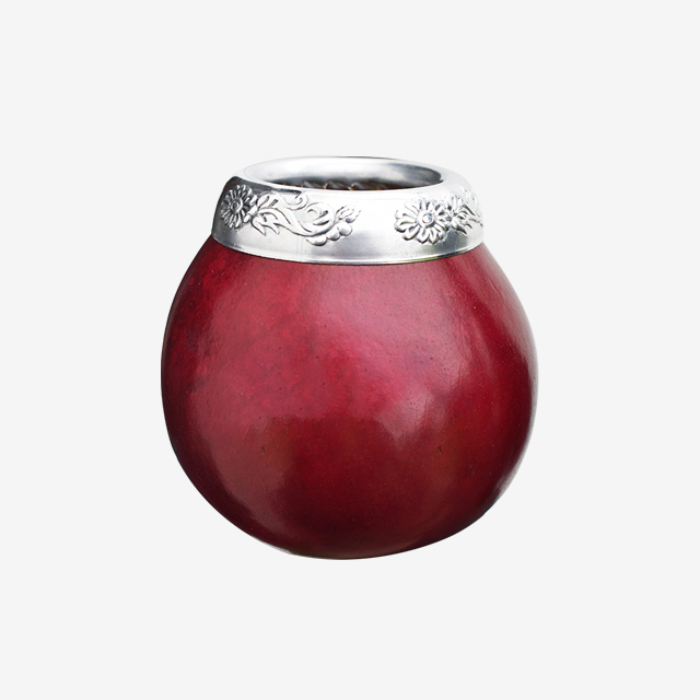 Mate de calabaza modelo DUO virola cincelada