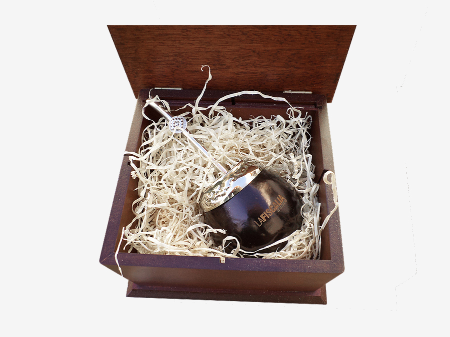 Mate de calabaza y alpaca exclusivo. Bombilla de alpaca