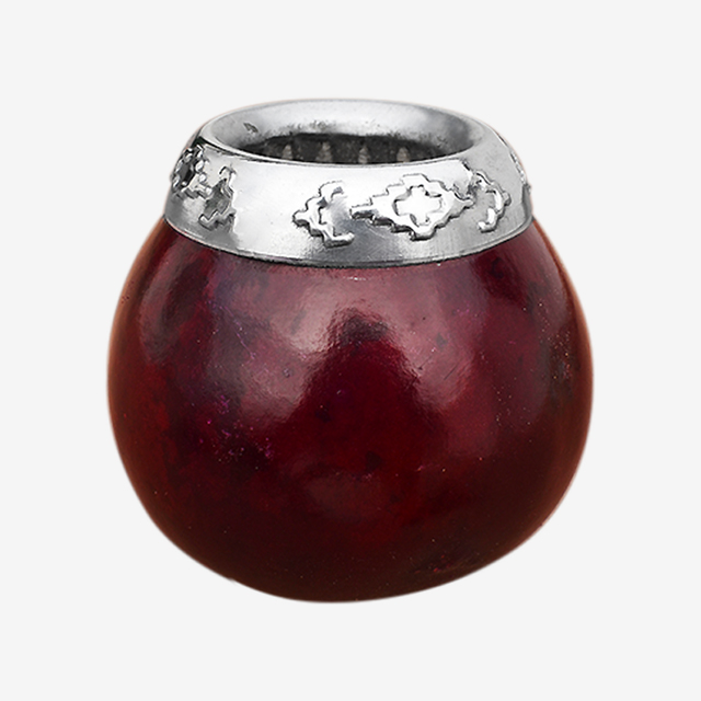 Mate de calabaza modelo DUO virola cincelada