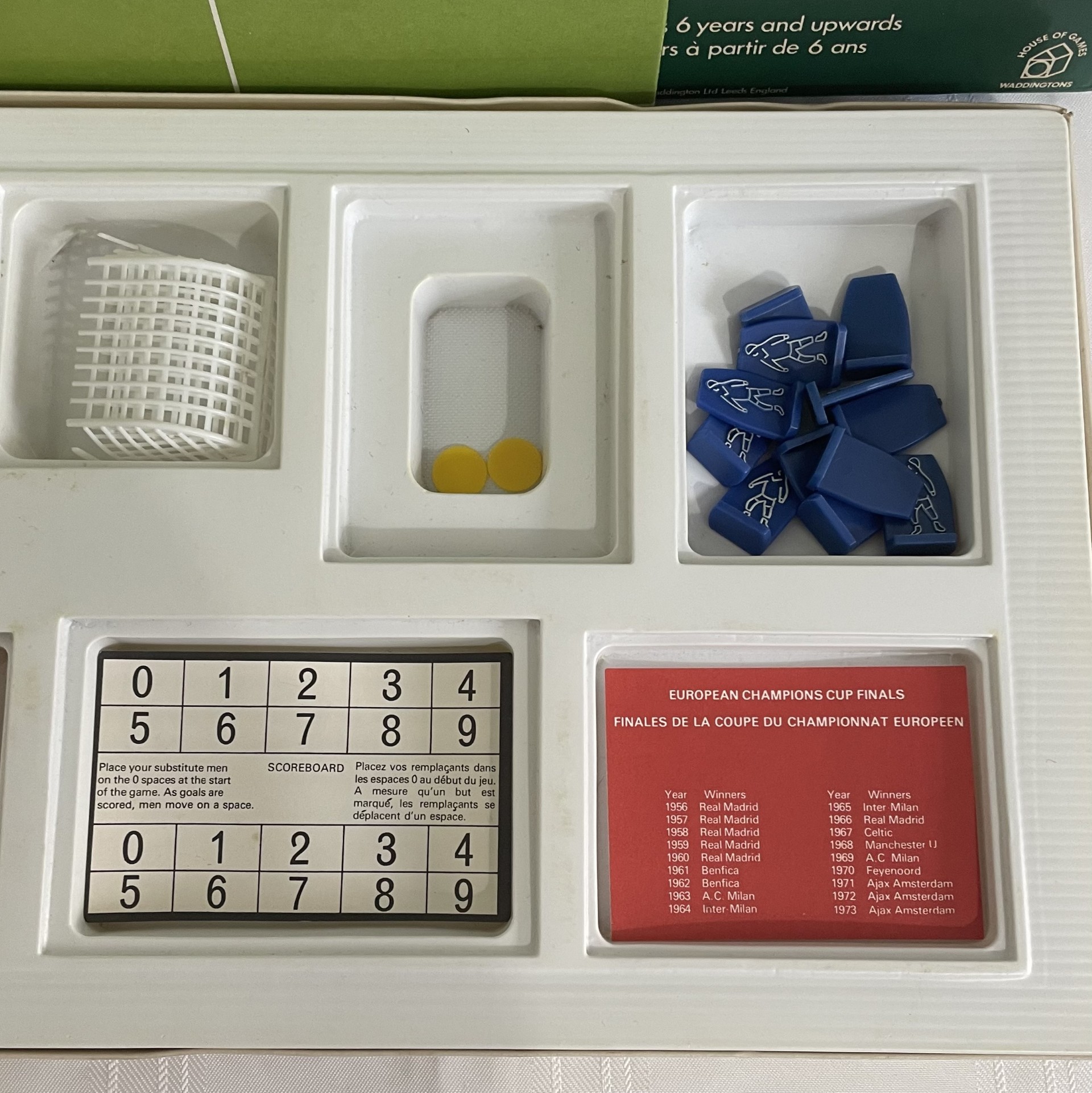 Table Soccer Football Board Game 1974 Waddingtons