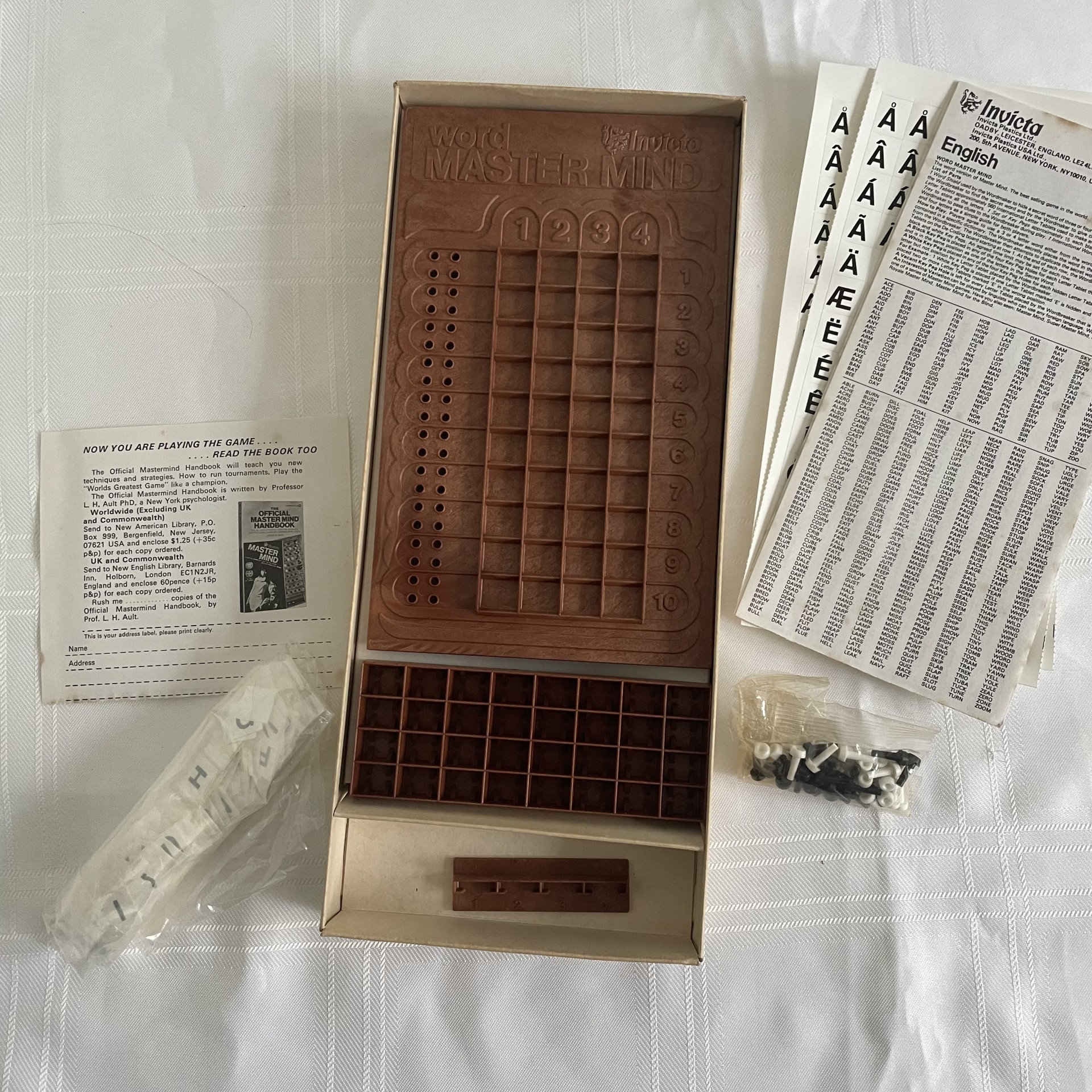 Word Master Mind - Invicta Board Game Mastermind 1975