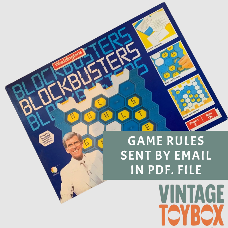 Blockbusters Board Game - Waddingtons 1986 - Rules Download