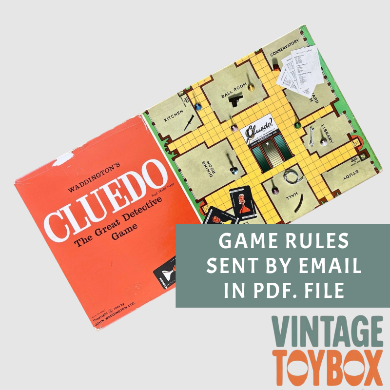 Cluedo Board Game - Waddingtons 1960s - Rules Download