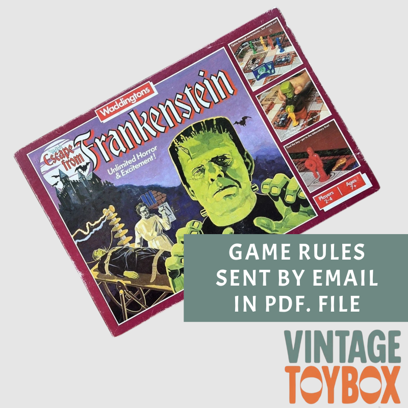 Escape From Frankenstein Game - Waddingtons 1983 - Rules Download