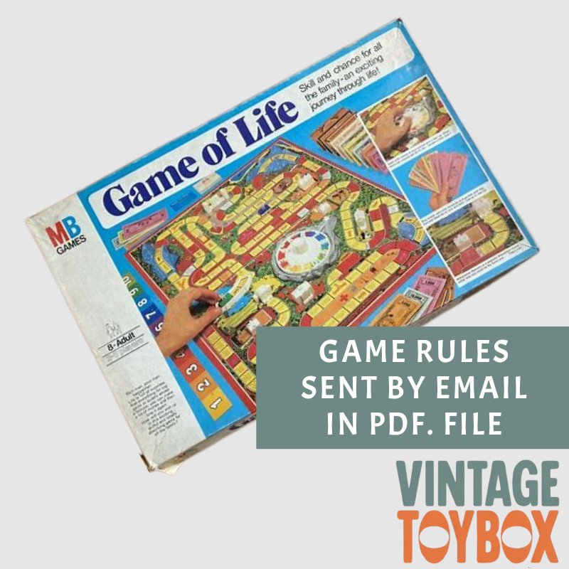 Game of Life Board Game - Milton Bradley 1978 - Rules Download