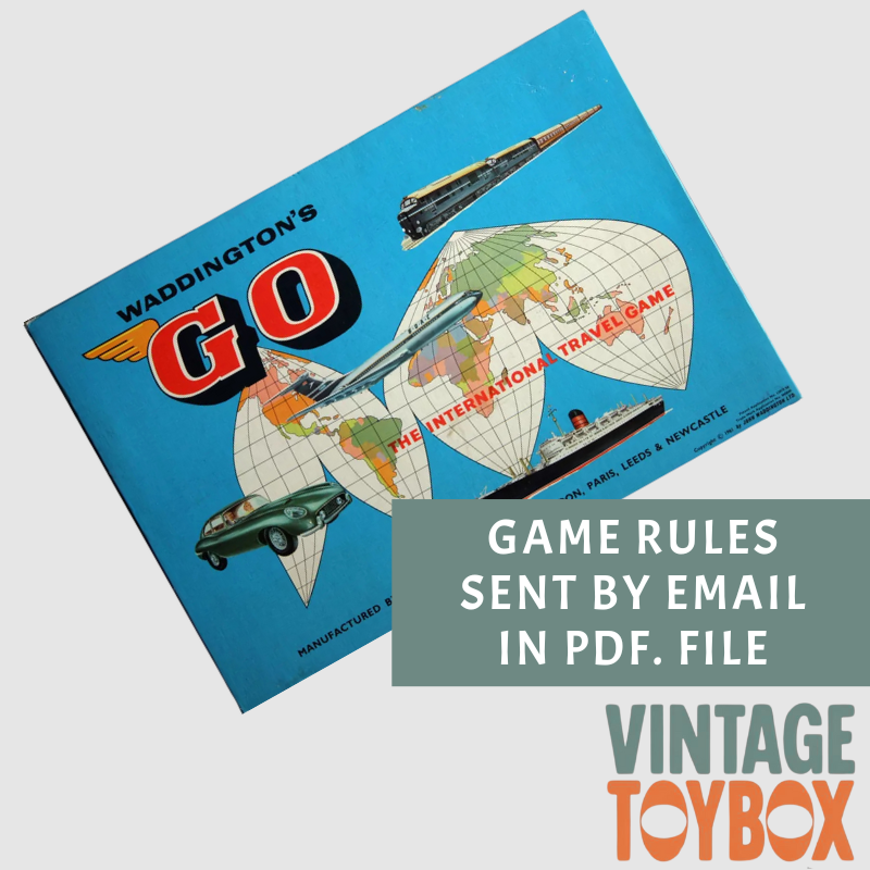 GO Travel Board Game - John Waddingtons 1961- Rules Download