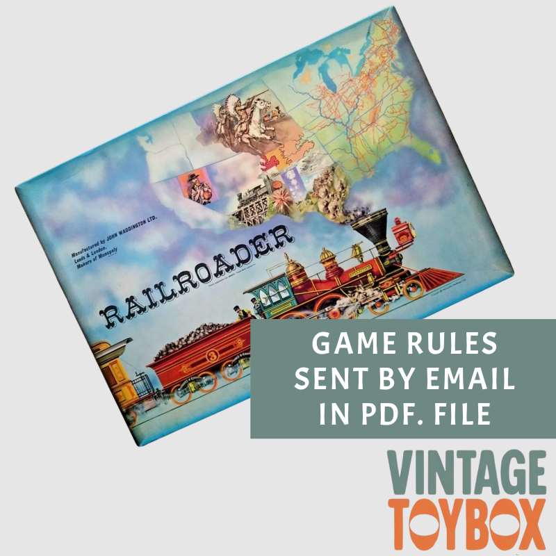 Railroader Board Game - Waddingtons 1963 - Rules Download