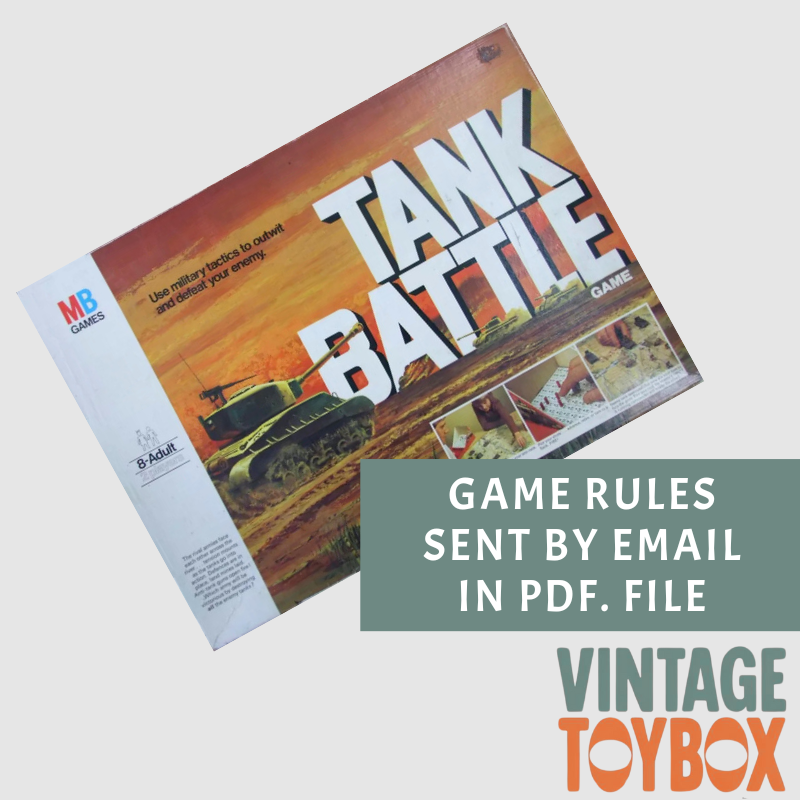 Tank Battle Board Game - Milton Bradley 1976 - Rules Download