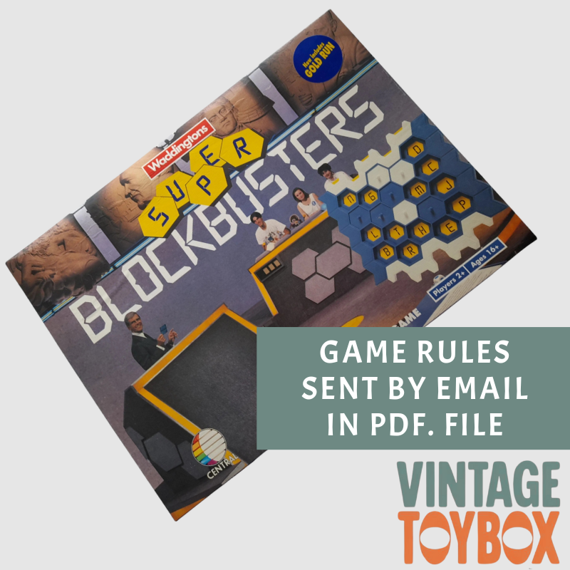 Super Blockbusters Game - Waddingtons 1994 - Rules Download