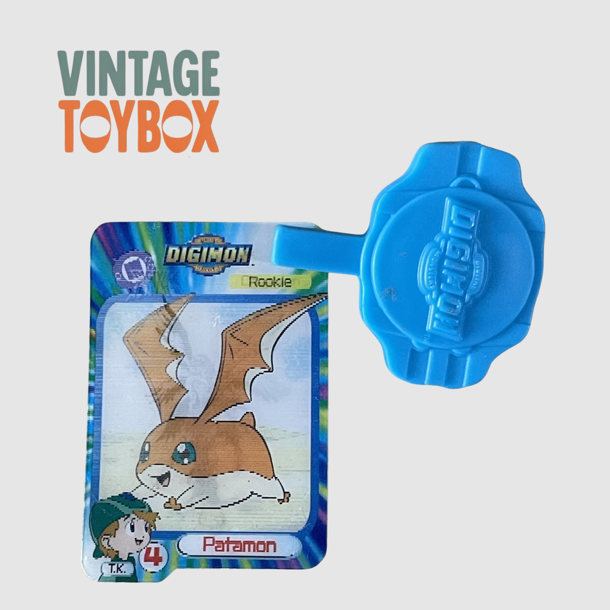 Hologram Digimon Card Digivice Activated with Clip Patamon & Angemon