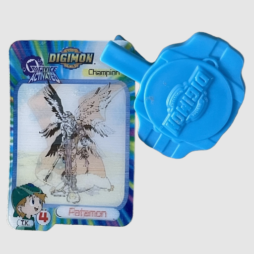 Hologram Digimon Card Digivice Activated with Clip Patamon & Angemon