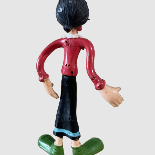 Vintage Olive Oyl from Popeye Bendable Plastic Figure Toy