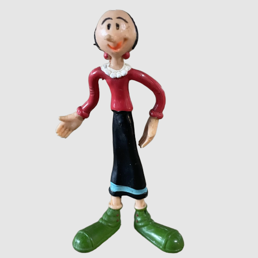 Vintage Olive Oyl from Popeye Bendable Plastic Figure Toy