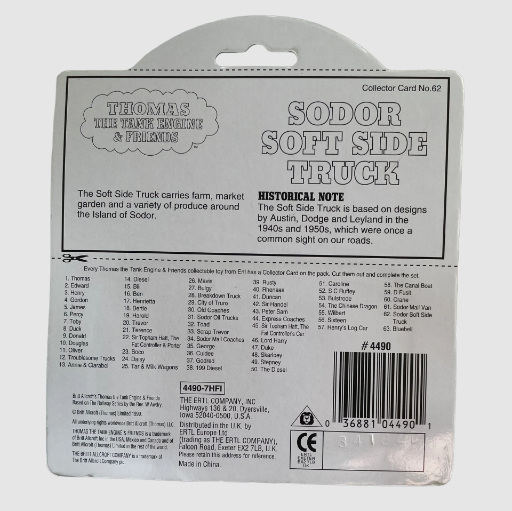 Thomas and Friends - Sodor Soft Side Truck Ertl 2000 Carded