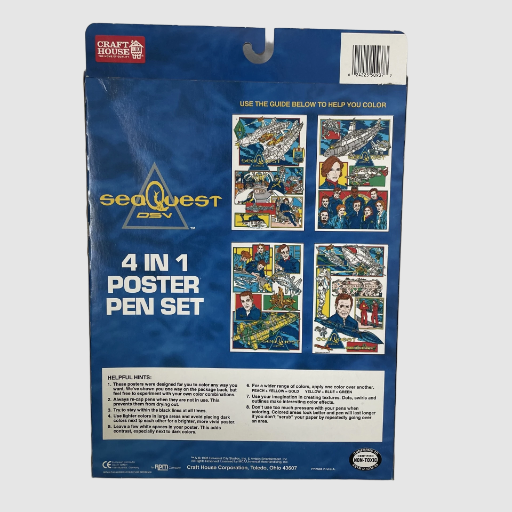 Seaquest DSV 4 in 1 Poster Pen Set by Craft House 1993 Mint in Box