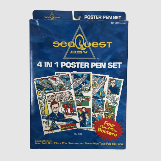 Seaquest DSV 4 in 1 Poster Pen Set by Craft House 1993 Mint in Box