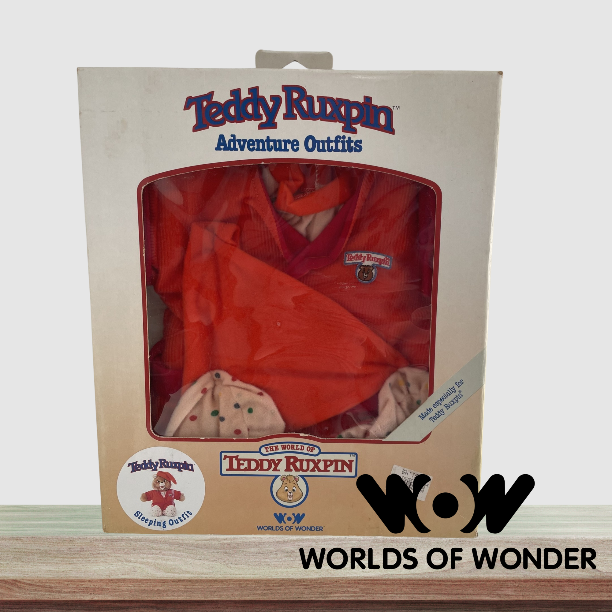 Original Worlds Of Wonder Teddy Ruxpin Sleep Outfit
