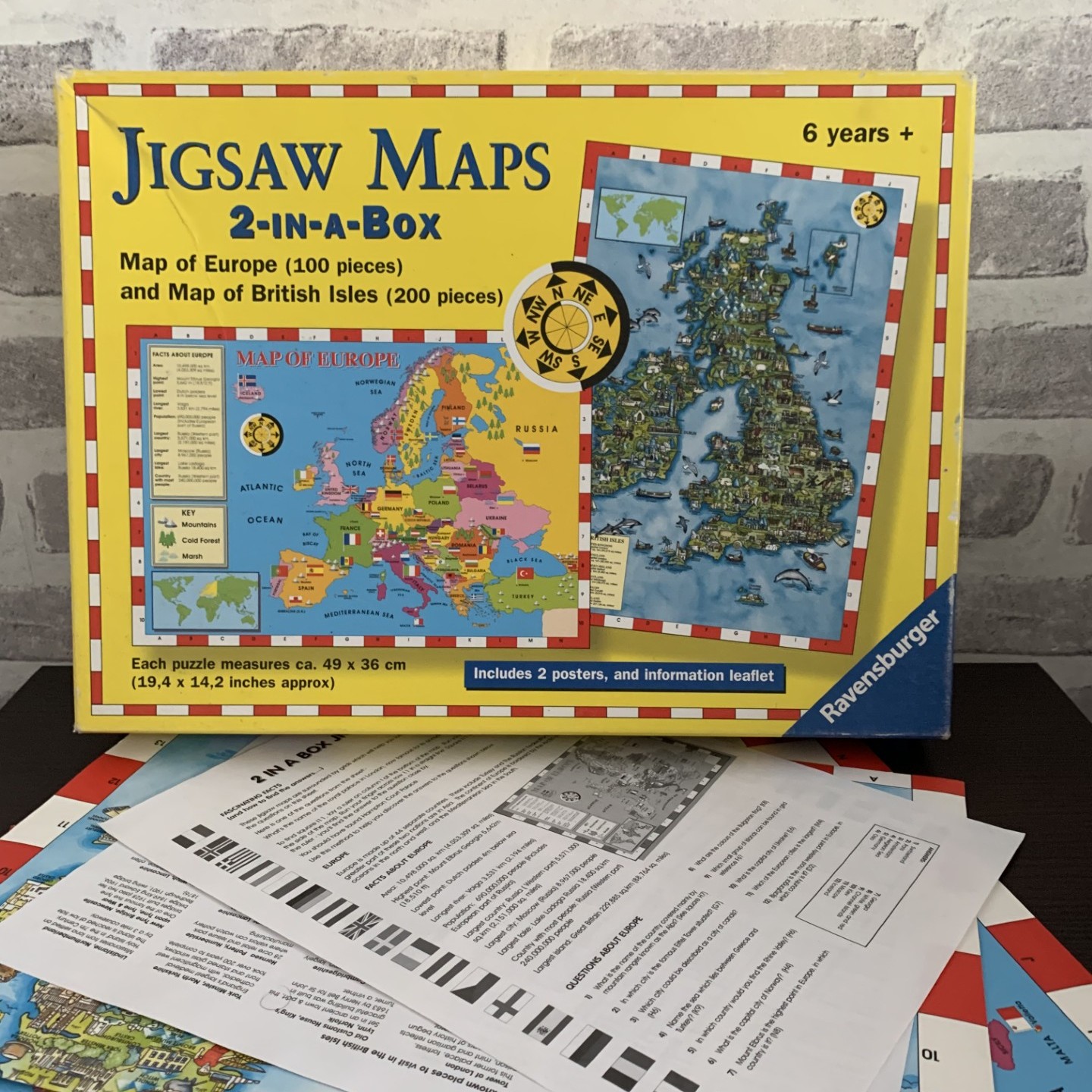 Jigsaw Maps - UK & Europe Maps -2 Puzzles in a Box - Ravensburger