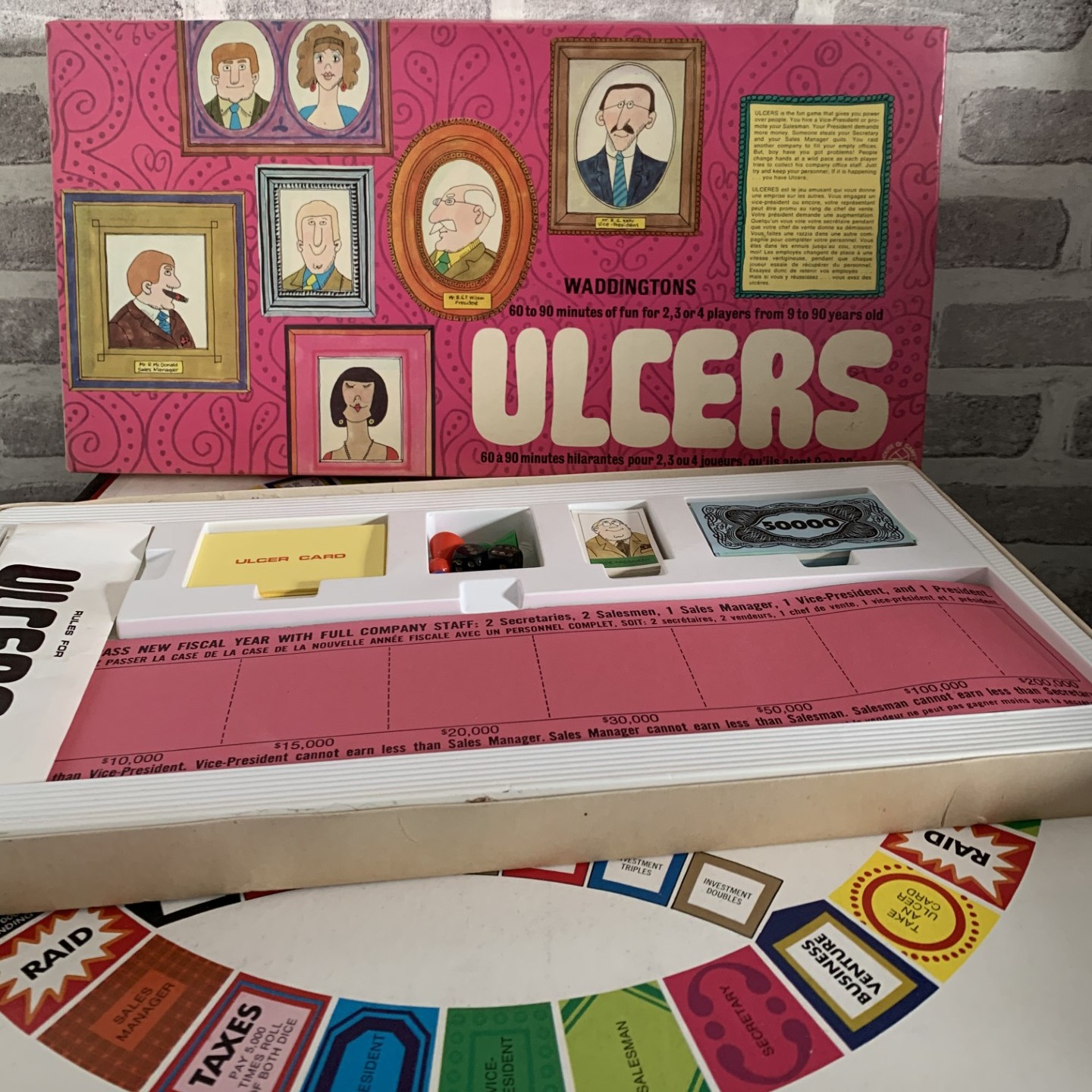 Ulcers Board Game - Waddingtons - 1969 Edition