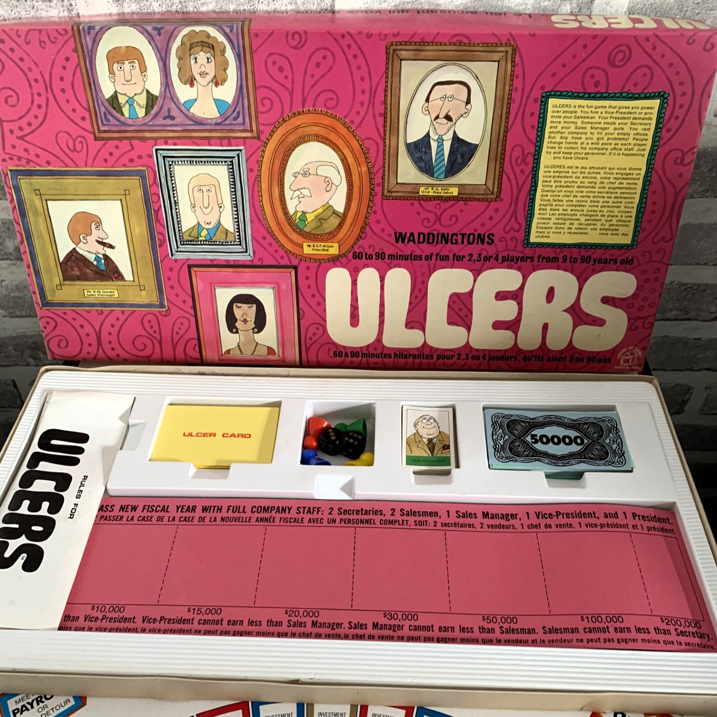 Ulcers Board Game - Waddingtons - 1969 Edition