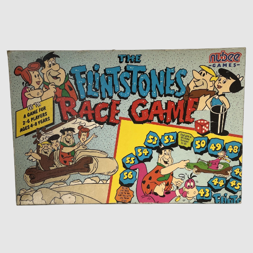 The Flintstones Race Game Board Game - Nubee 1990