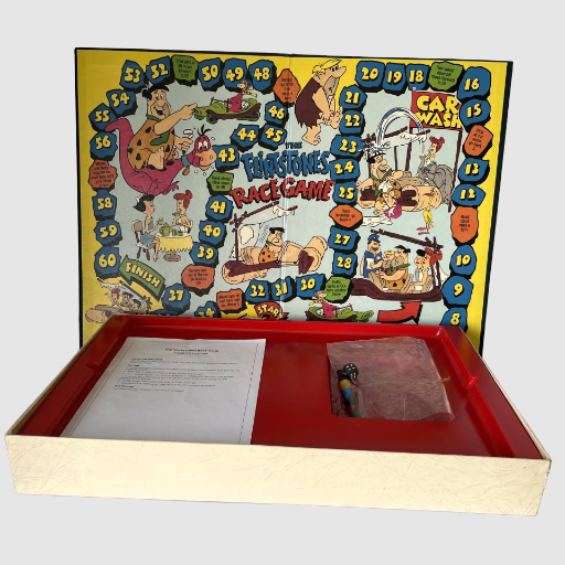 The Flintstones Race Game Board Game - Nubee 1990