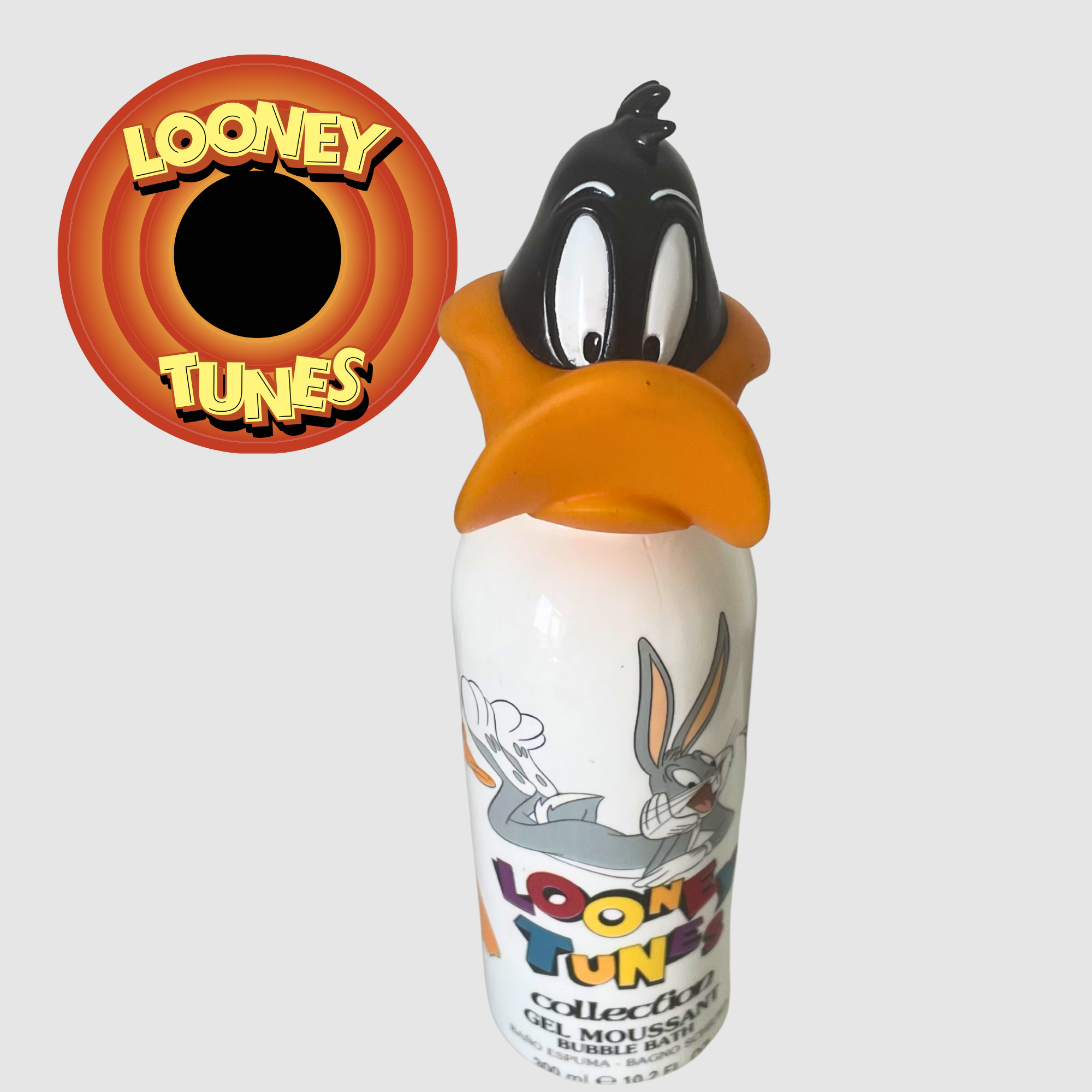 Vintage Daffy Duck Looney Tunes Bubble Bath Bottle - Empty 1993