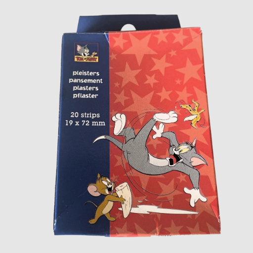 Tom & Jerry Bubble Bath & Box of Unused Plasters Collectibles Y2K