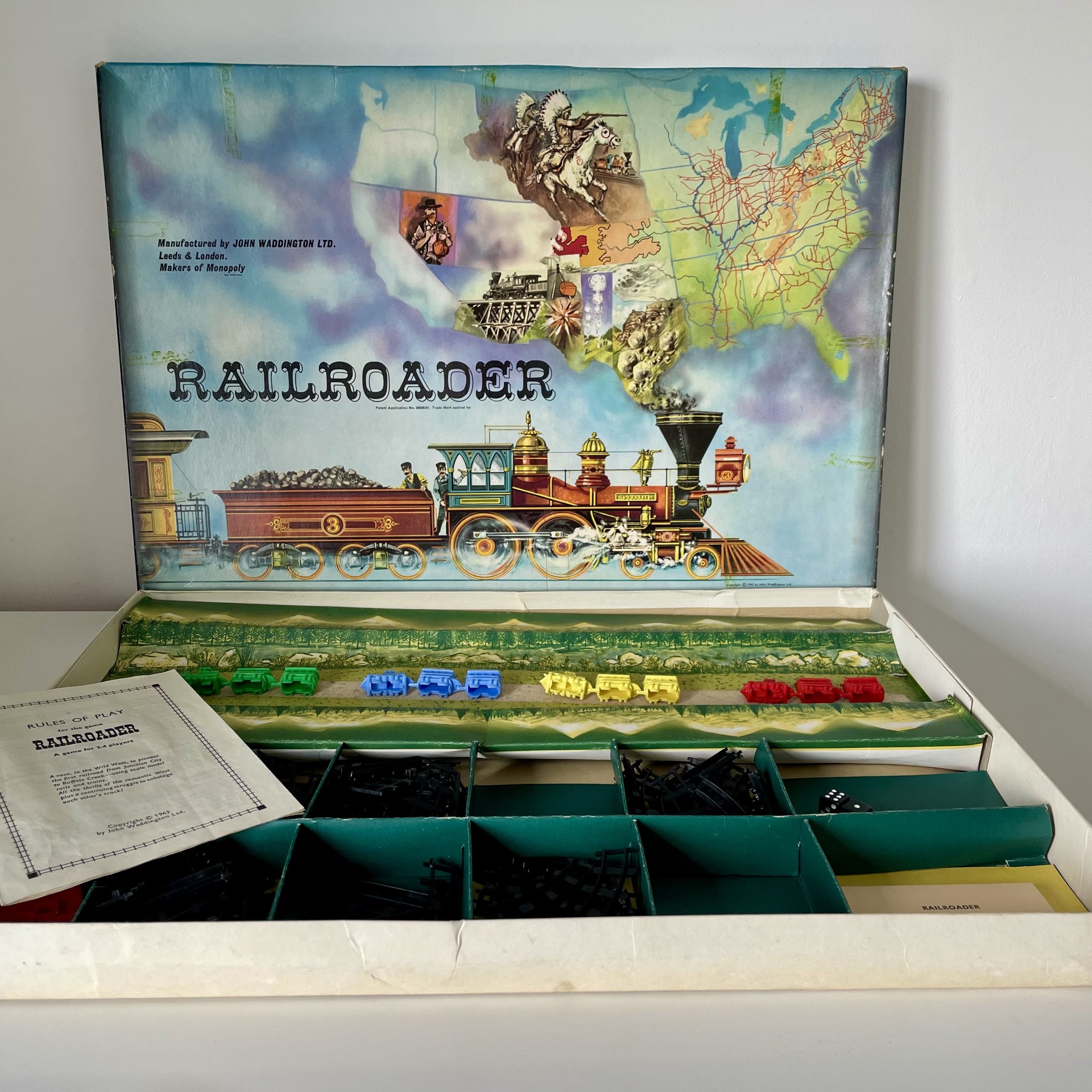 Railroader Board Game - Waddingtons 1963