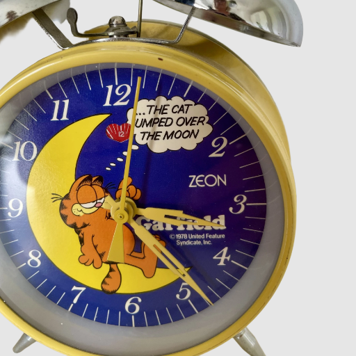 Vintage Garfield Alarm Clock United Feature Syndicate Zeon 1978