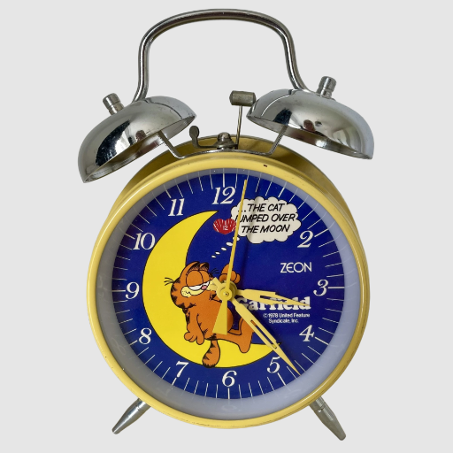Vintage Garfield Alarm Clock United Feature Syndicate Zeon 1978