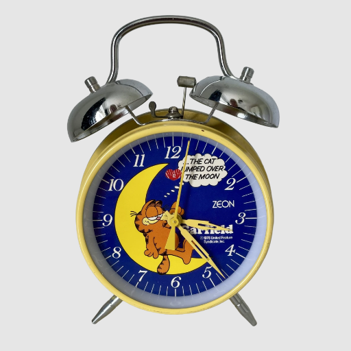 Vintage Garfield Alarm Clock United Feature Syndicate Zeon 1978
