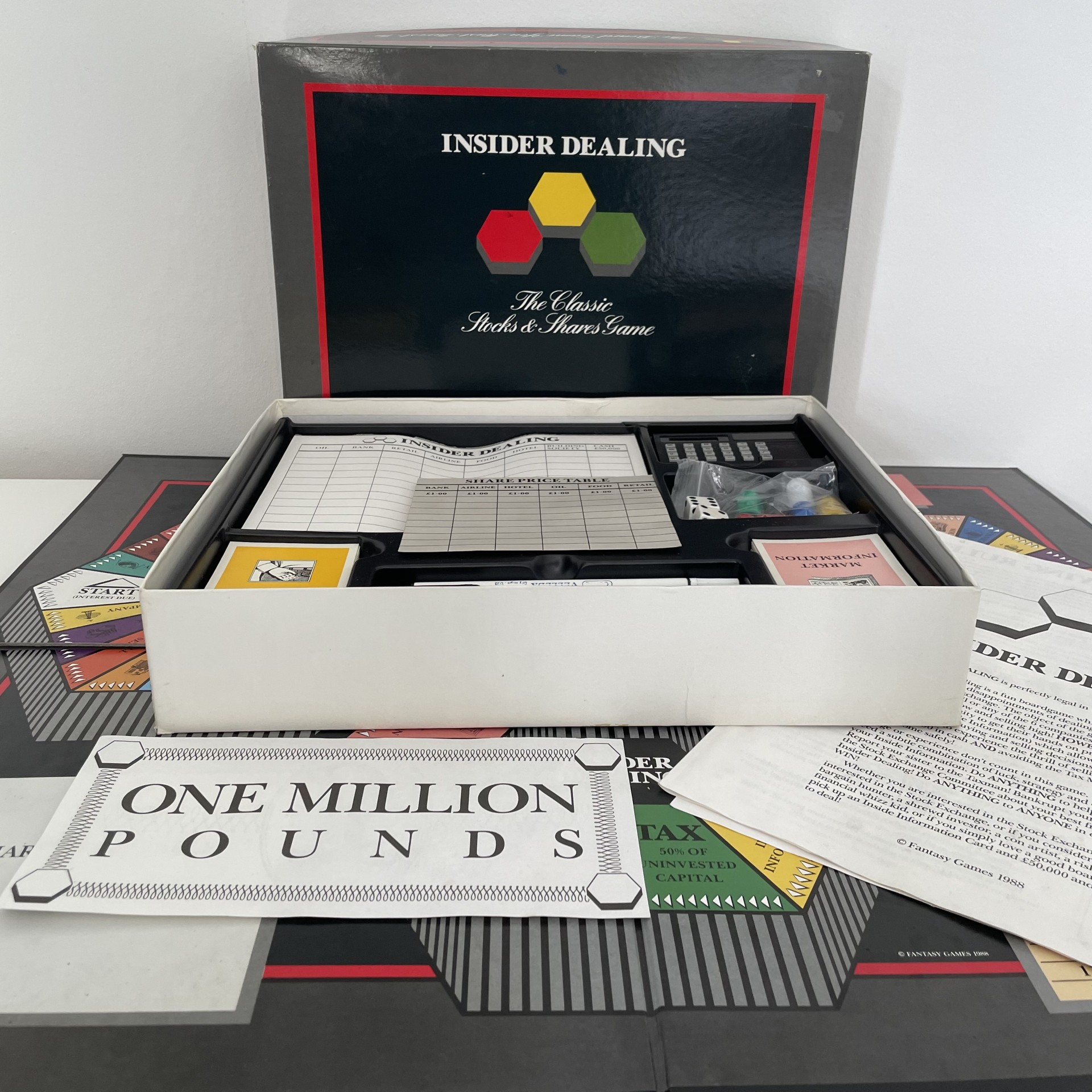 Insider Dealing Board Game - Fantasy Games 1988